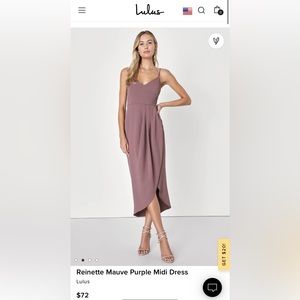 LuLus Reinette Mauve Midi Dress